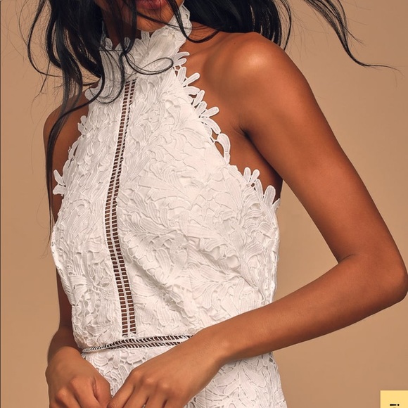 Lulus Divine Destiny White Lace Midi Dress NEW - Picture 2 of 10
